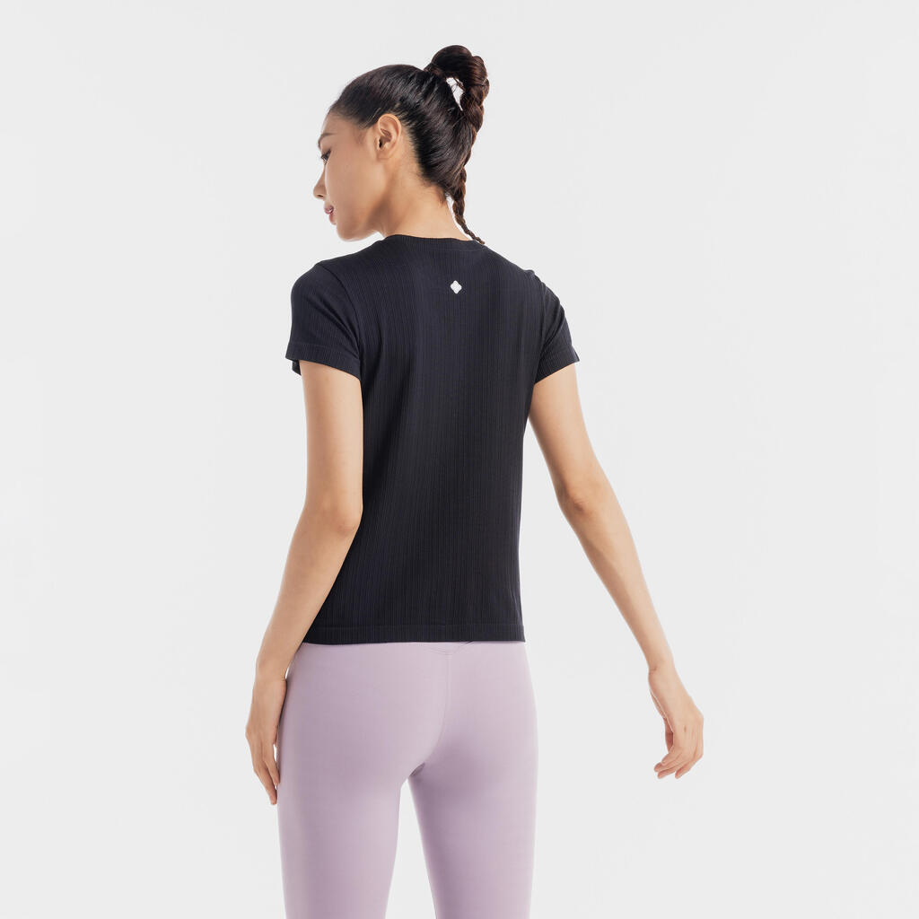 Women's breathable short-sleeved T-shirt, black