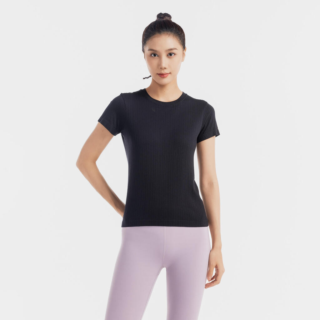 Women's breathable short-sleeved T-shirt, black