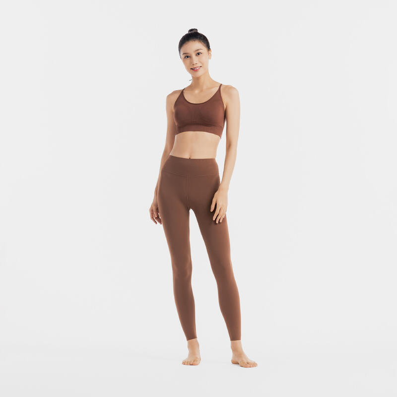 Seamless Yoga Sports Bra Premium - Brown Velvet