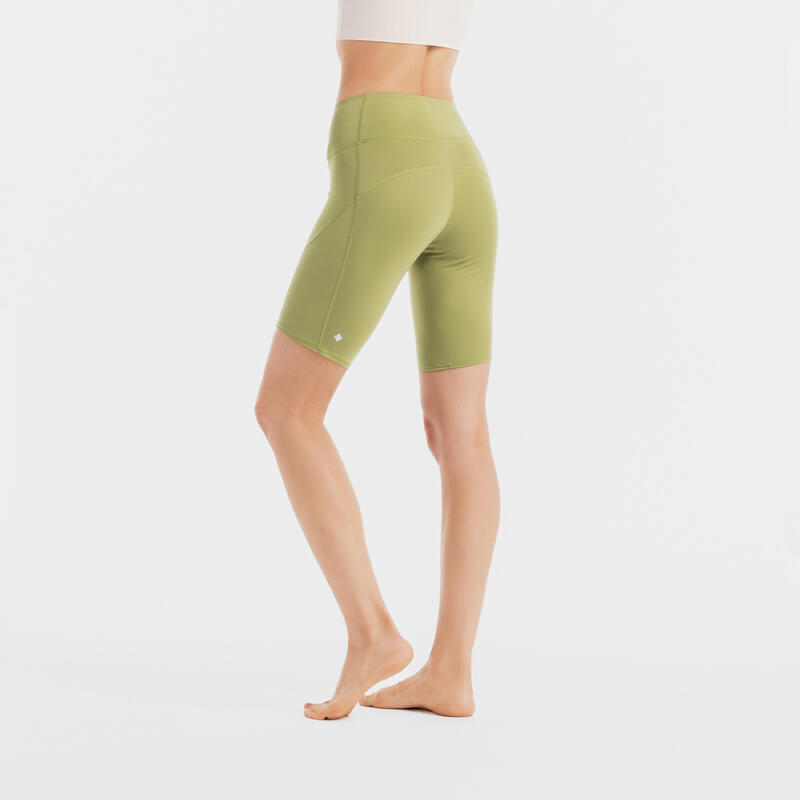 動態瑜珈自行車短褲－綠色