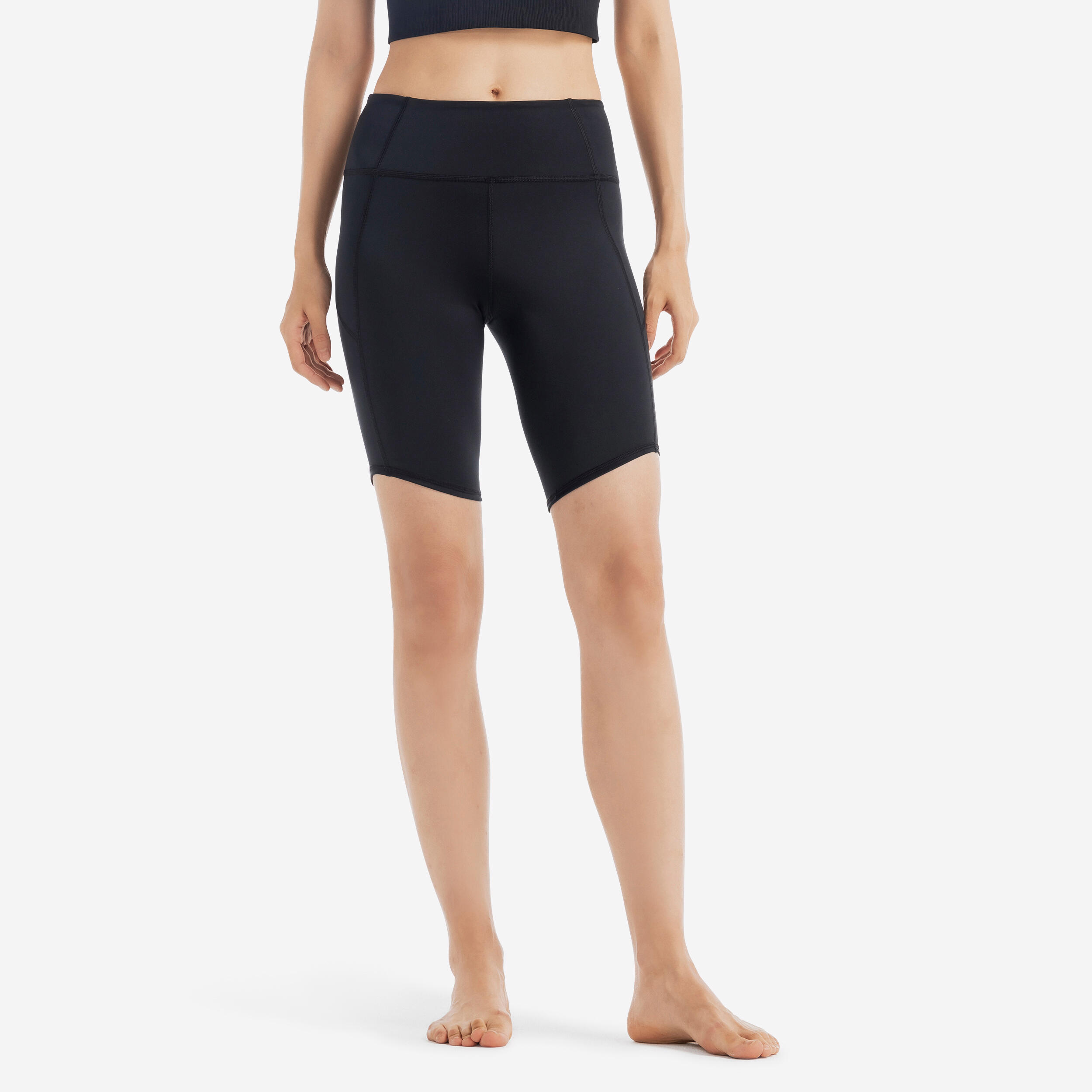 Pantalon scurt Yoga dinamică Negru Damă