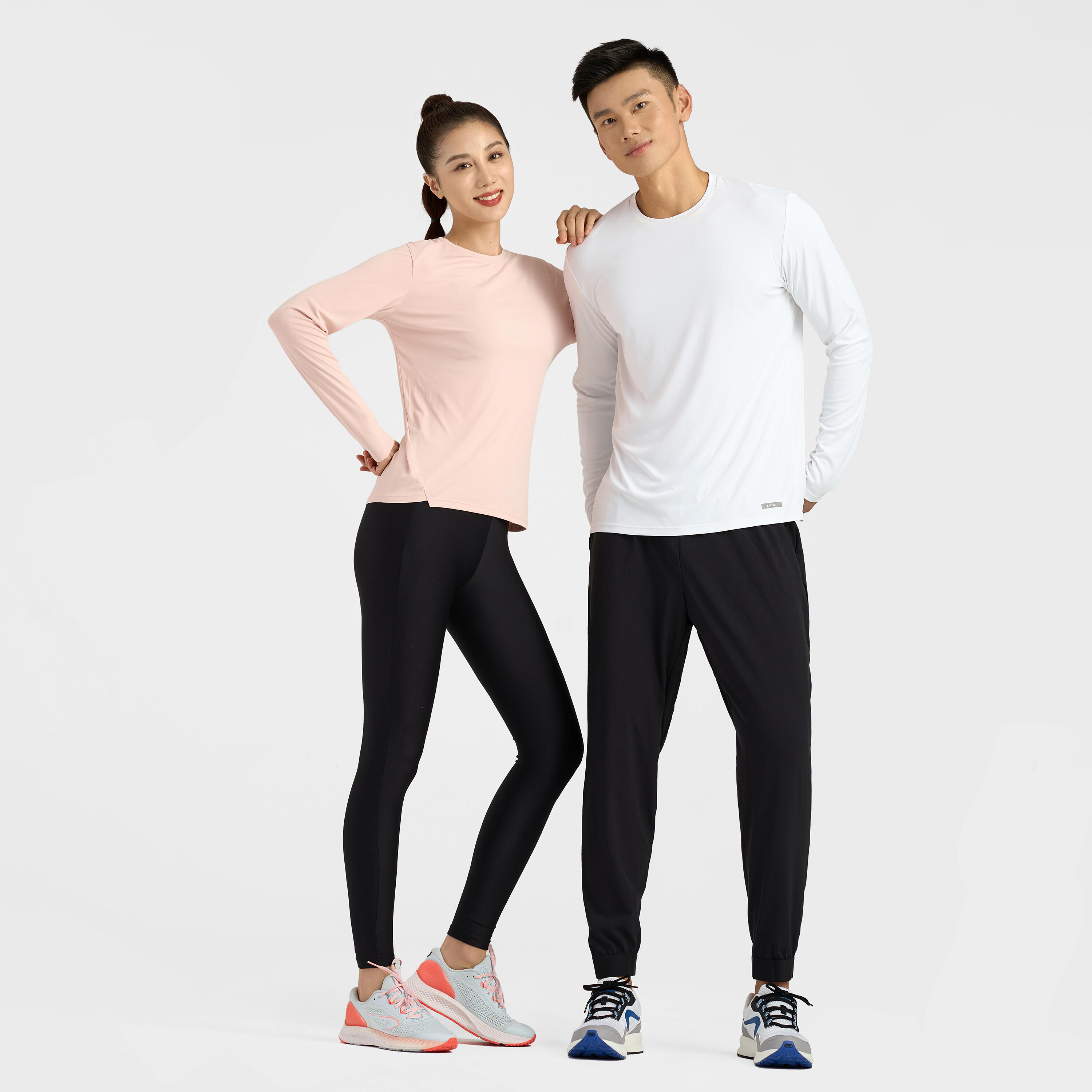 Women's Long-Sleeved Running T-Shirt, Sun Protect 5/8