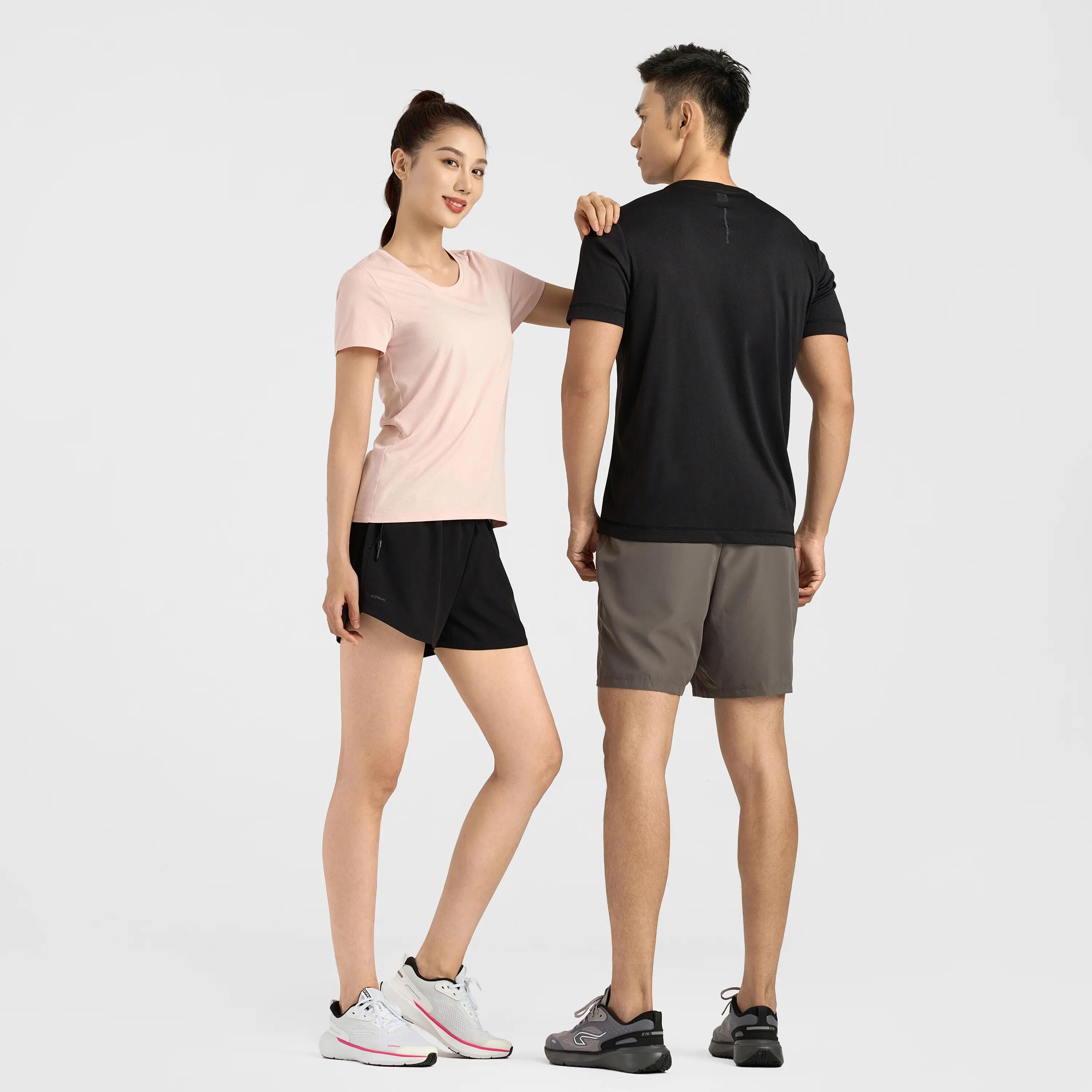 Men's Running T-Shirt Black - Run 100 8/9