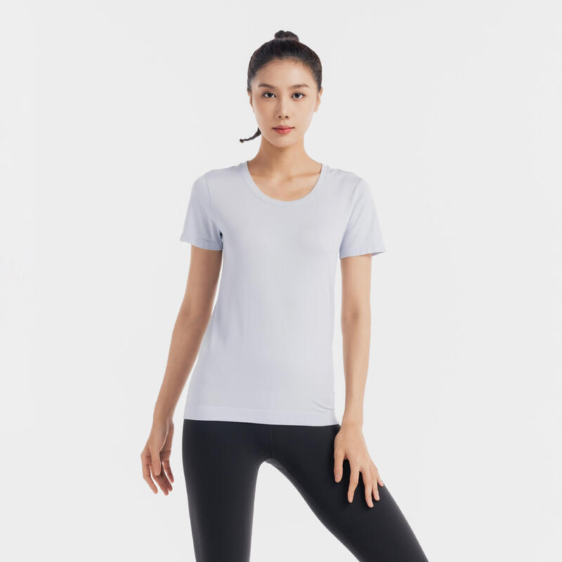 Women's Short-Sleeved Seamless Yoga T-Shirt - Decathlon