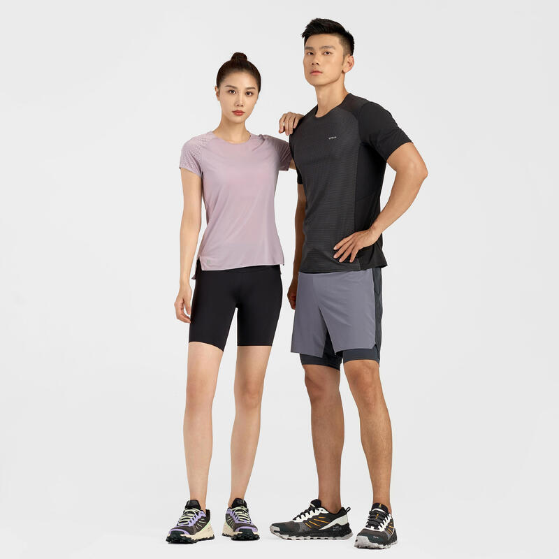 女款輕盈跑步 T 恤 Run 900－紫色