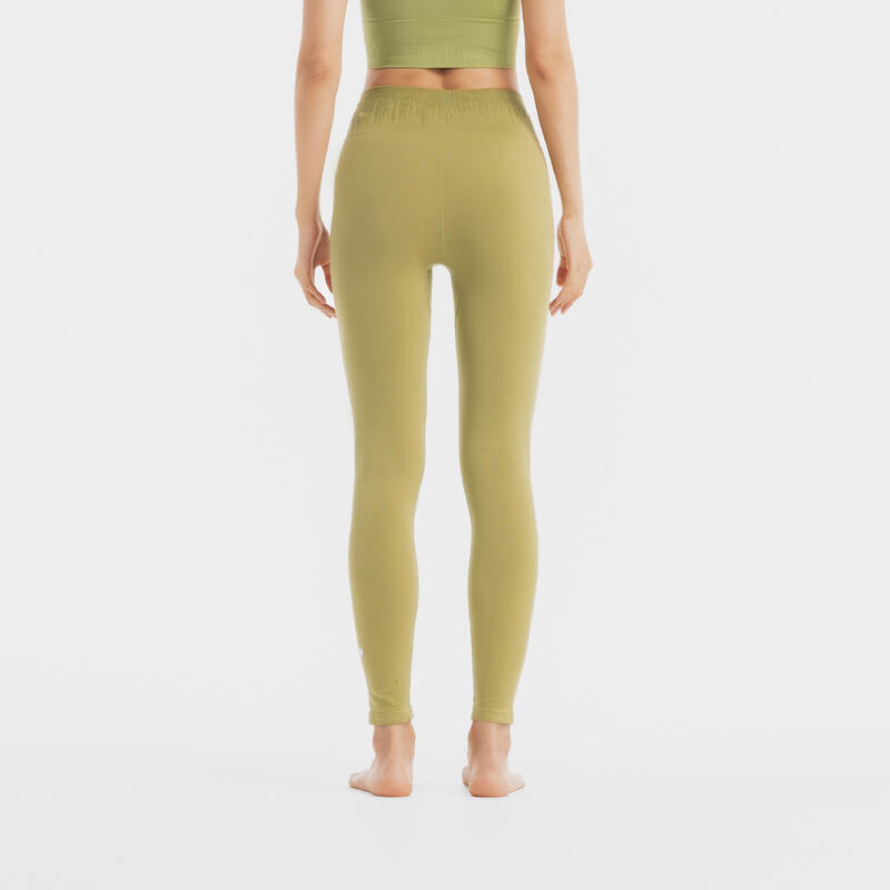 長版無縫瑜珈緊身褲－橄欖綠色