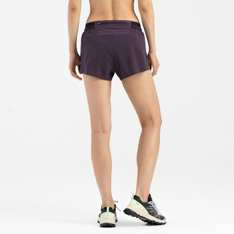 Laufshorts leicht Damen Trailrunning - Run 900 Light dunkellila