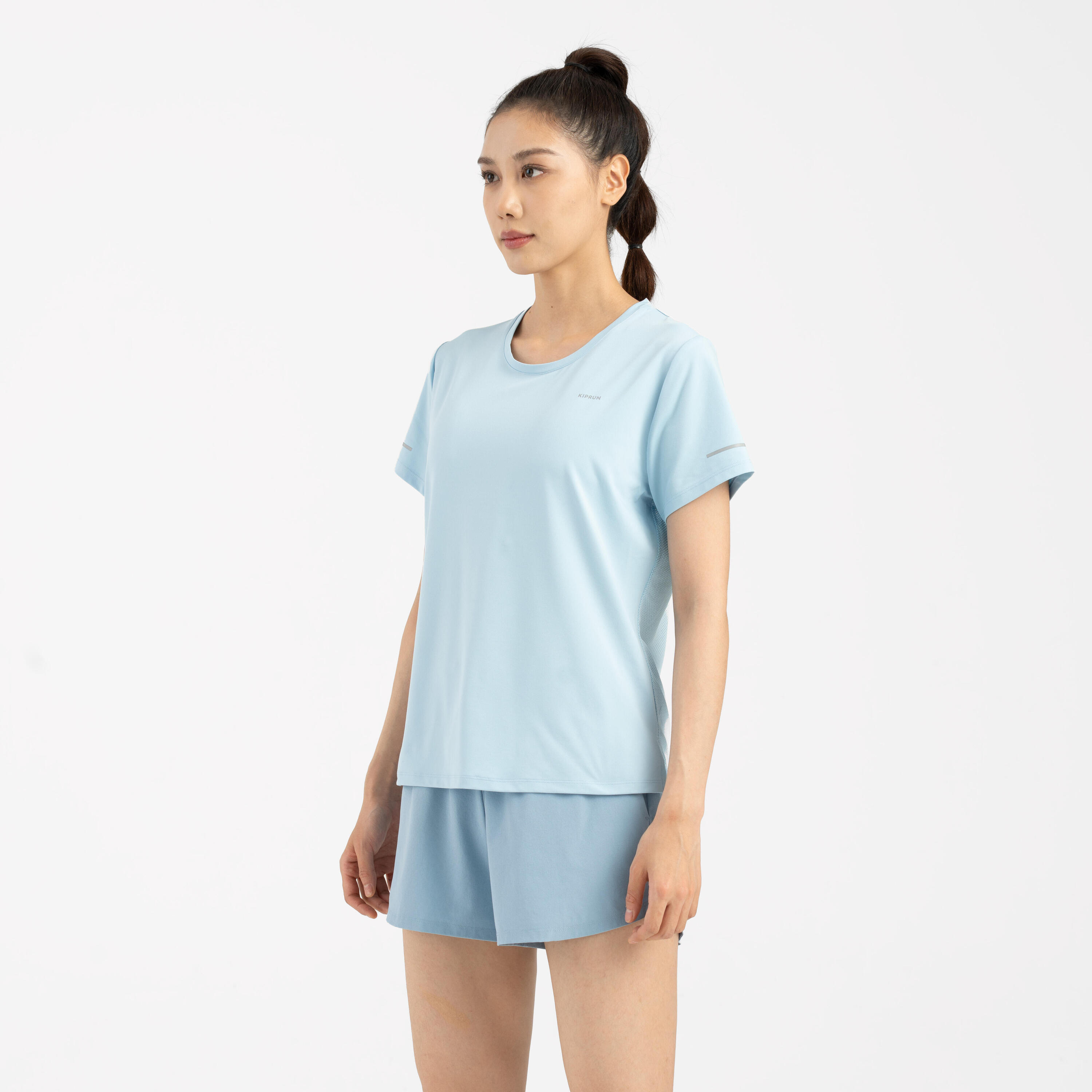 Laufshirt kurzarm Damen atmungsaktiv - Run 500 Dry hellblau  2/11