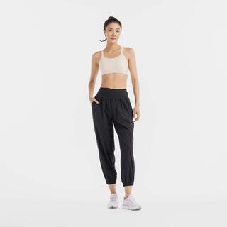 Women's Soft Cotton Loose-Fit Gym Trackpants, 520 - Black