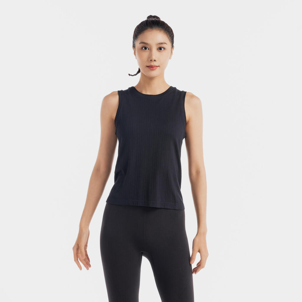 Débardeur de Yoga Extensible pour Femme - Noir Graphite