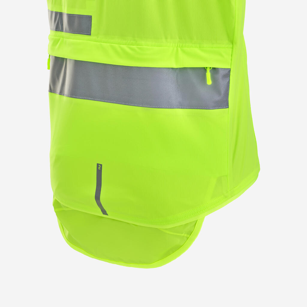 Jakna otporna na pljuskove za biciklizam HI-VIS RC500 EN17353