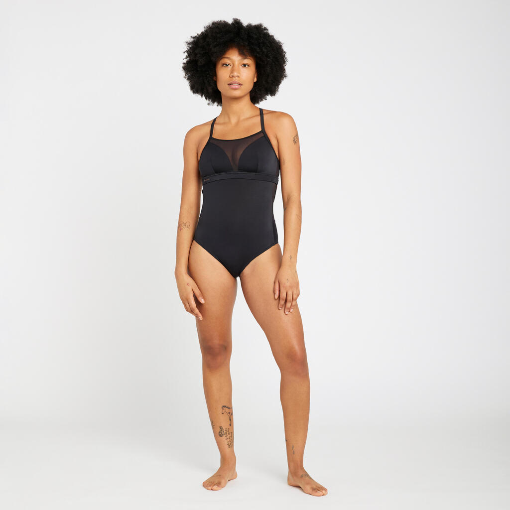 Women's one-piece swimsuit - Elise black