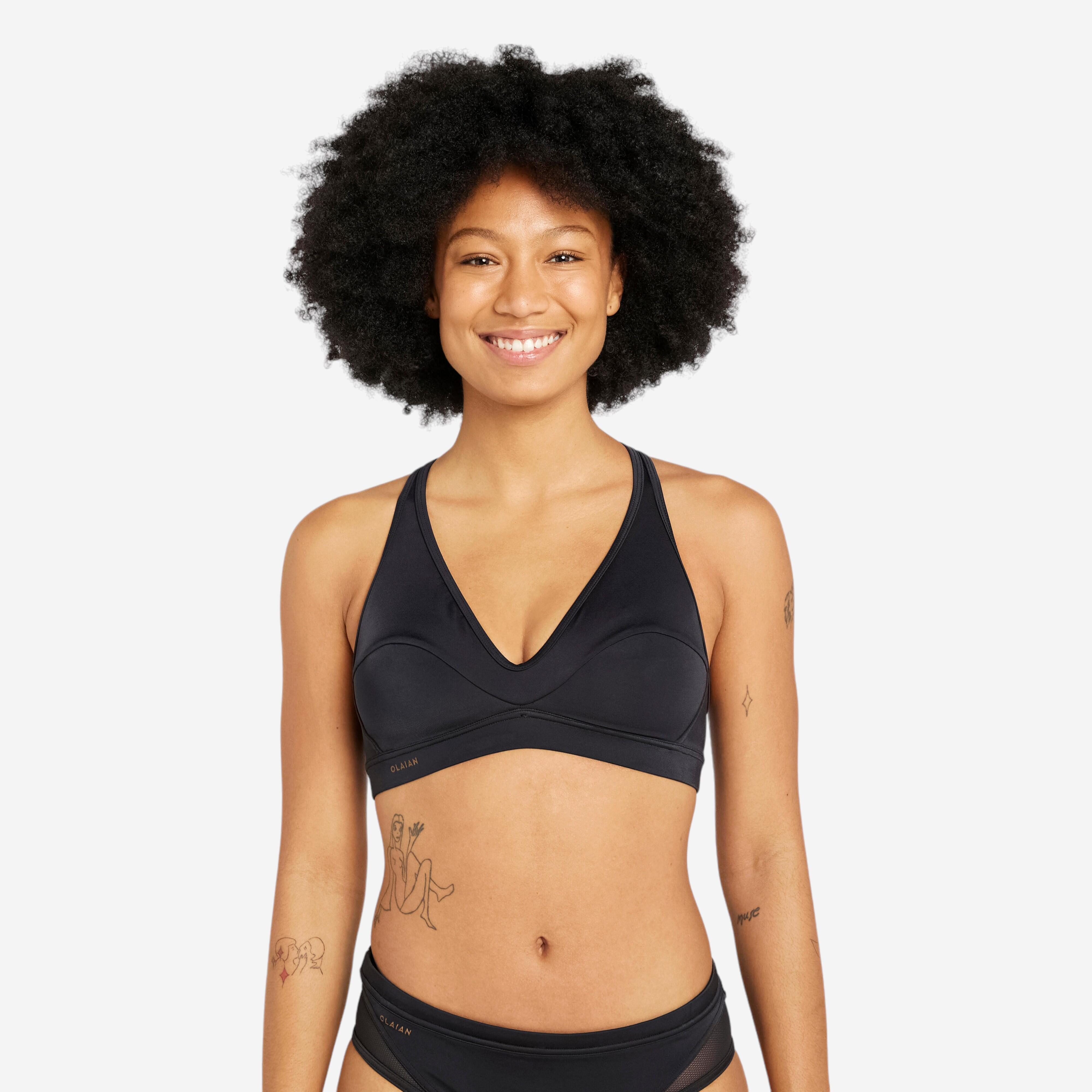 Olaian - Haut De Maillot De Bain Brassière Femme - Ana Noir - Haut De Maillot De Bain (bikini) - Surf Bodyboard Ski Nautique - Noir - 95d - Decathlon