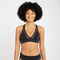 Haut de maillot de bain brassière de surf femme dos réglable isa noire