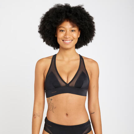 Bikini-Oberteil Damen Bustier Rücken verstellbar Isa schwarz