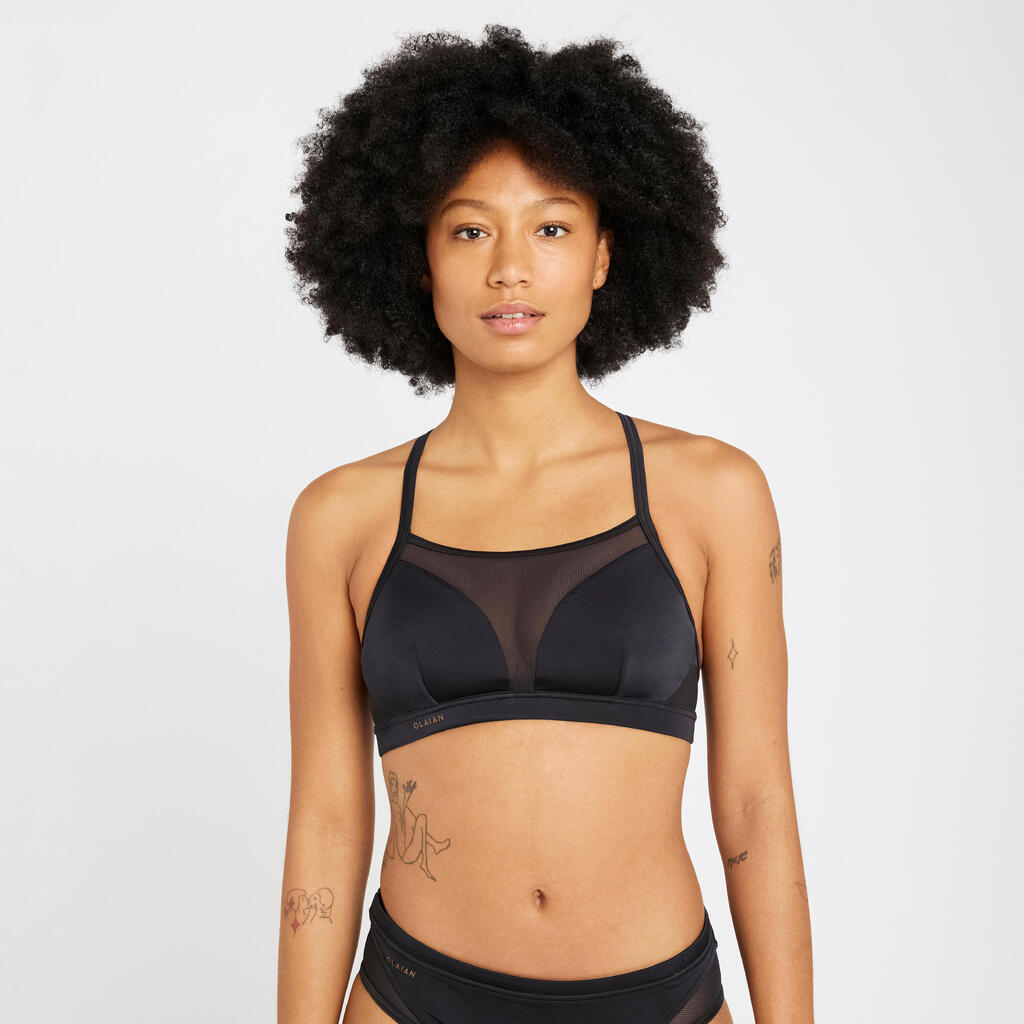 Women's bralette bikini top - Elise black