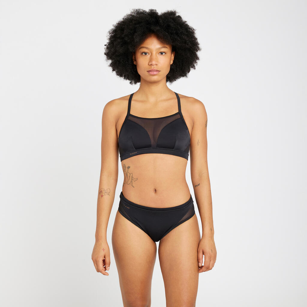 Women's bralette bikini top - Elise black