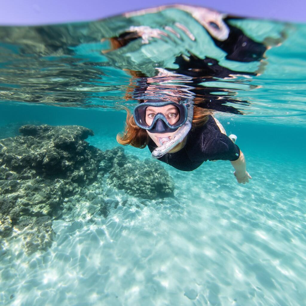 Tubo Buceo 100 Gris Válvula