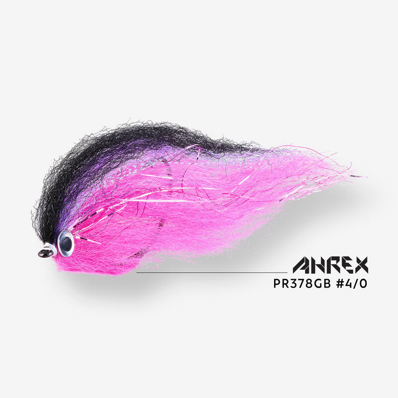 Streamer voor roofvis snoek Predator HRK71 paars/roze