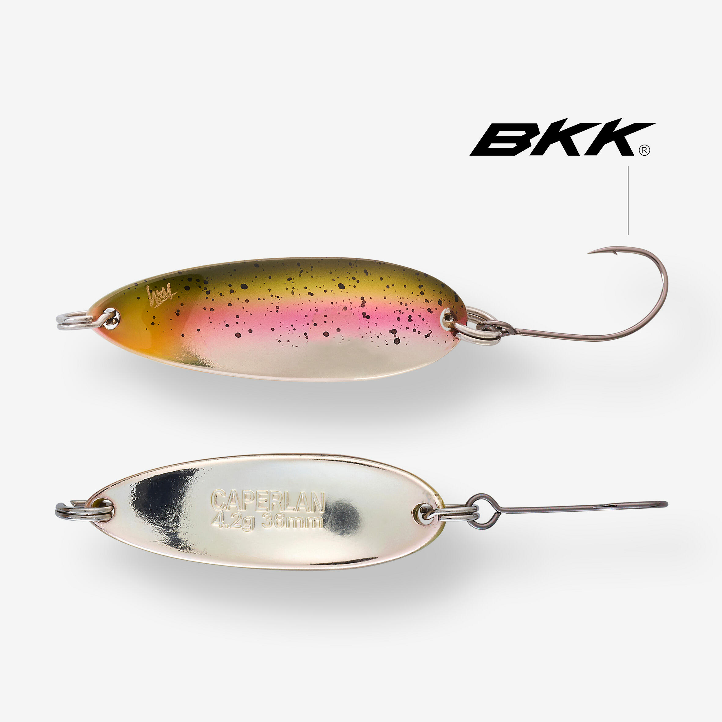 MICRO CUILLER ONDULANTE TRUITE KEA MCO 3,6CM 4,2GR ARC EN CIEL 5/10