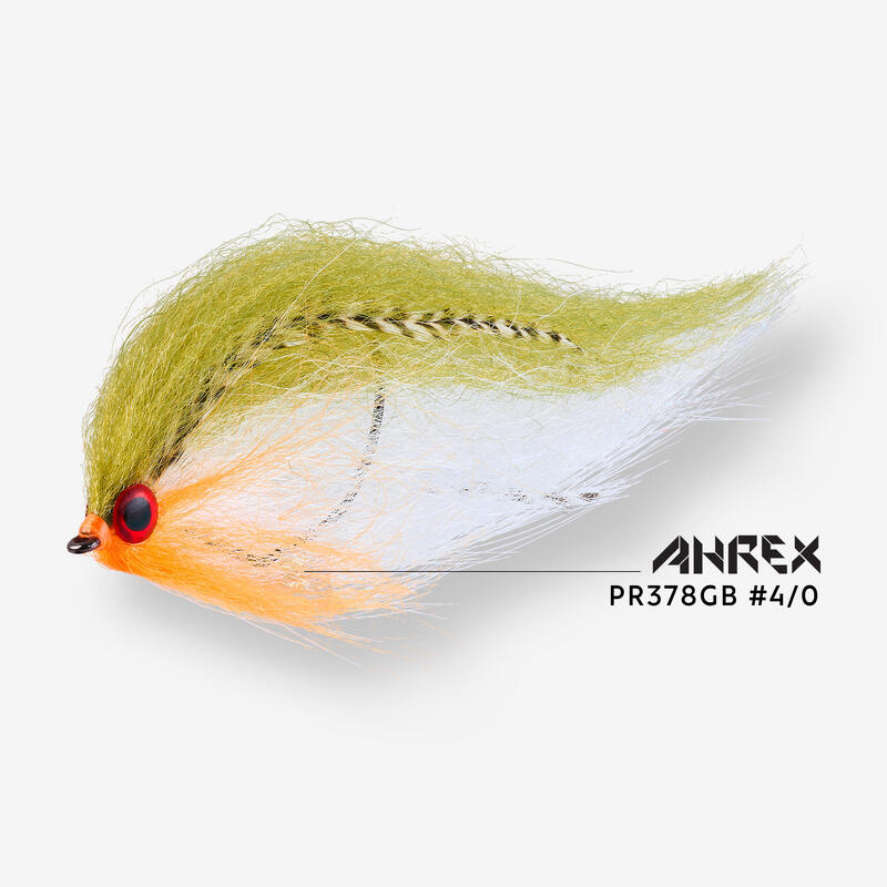 Streamer voor roofvis snoek Predator HRK73 olijfgroen/wit