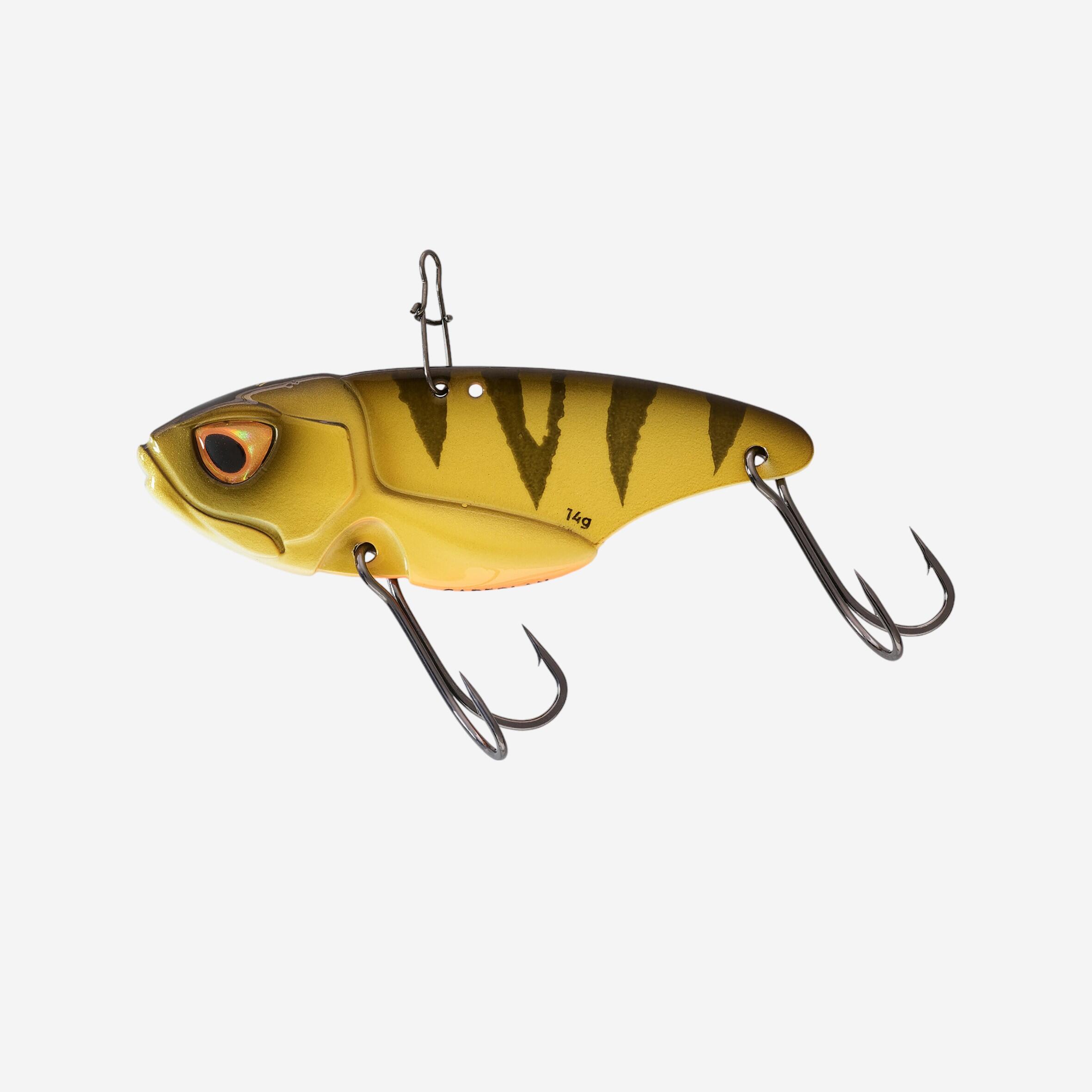 Caperlan - Lame Vibrante Keila Perche - Leurre - Peche - Jaune-marron-noir-orange - 10.5g - Decathlon