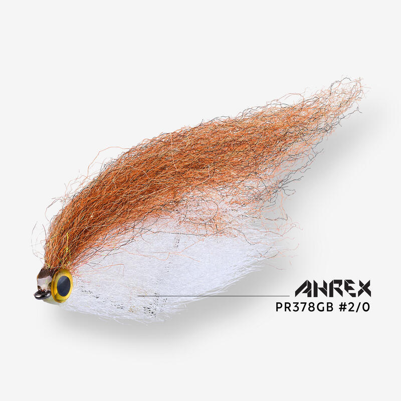 Streamer voor roofvissen jerk Predator HRK64 bruin wit