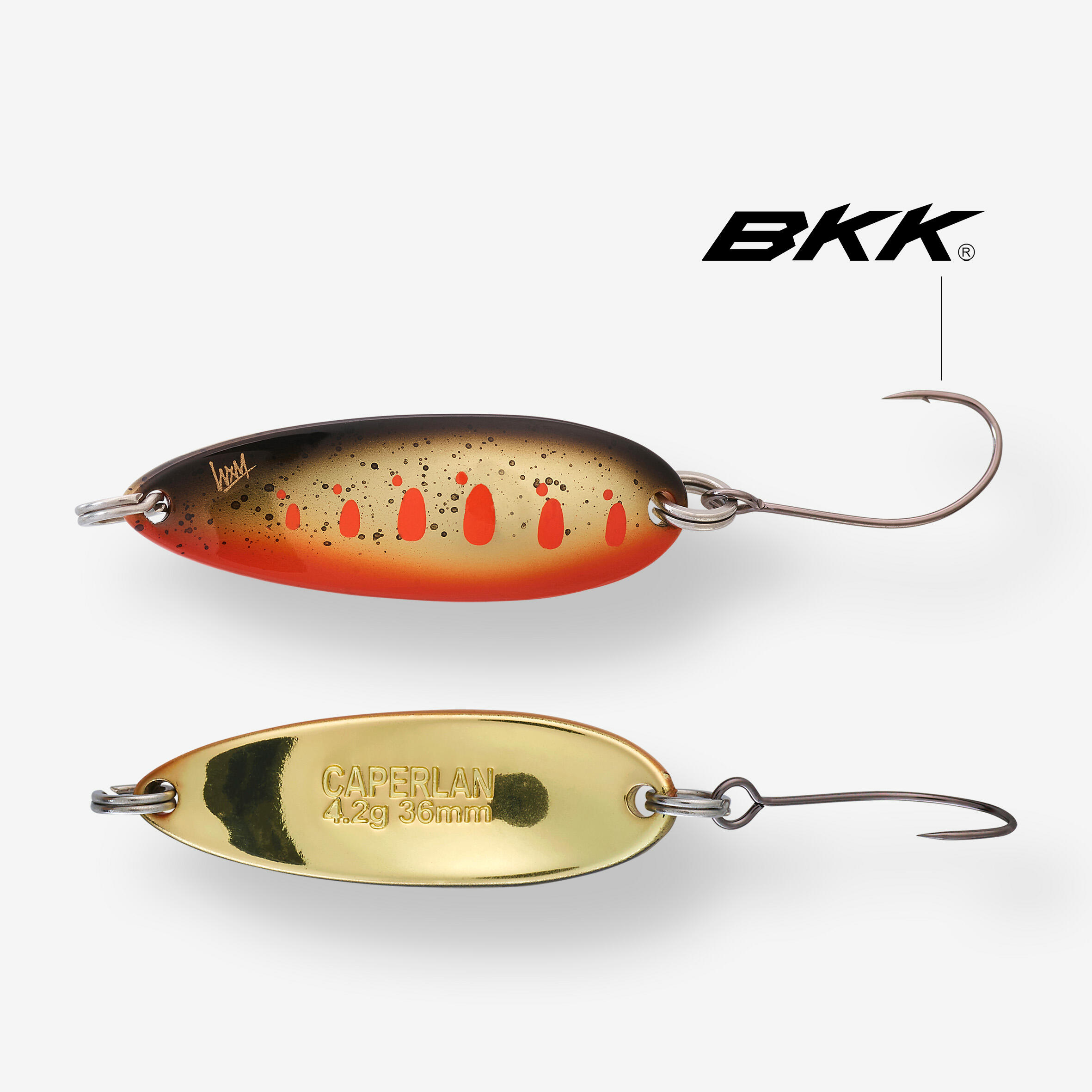Cuillère ondulante pour pêche à la truite – Yamame orange - CAPERLAN