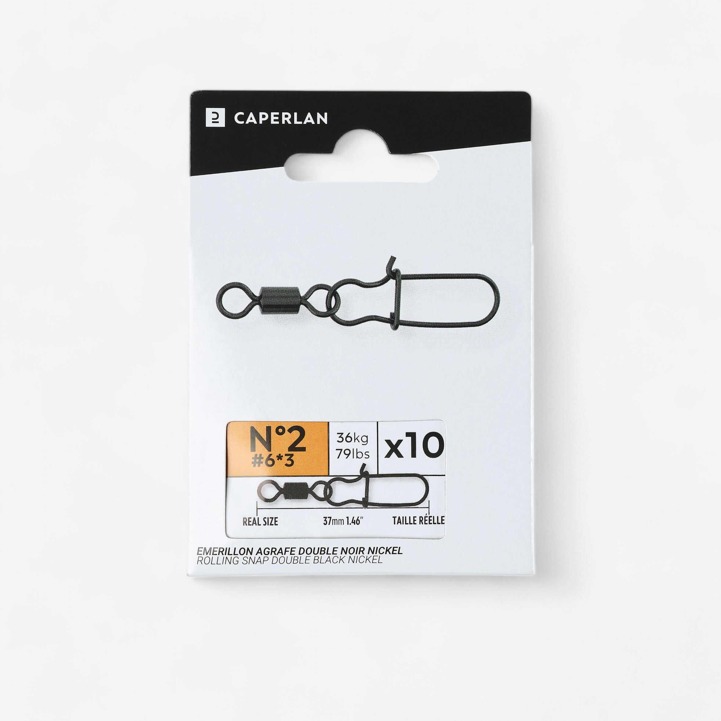CAPERLAN Karabínka s obrtlíkom double black nickel 3