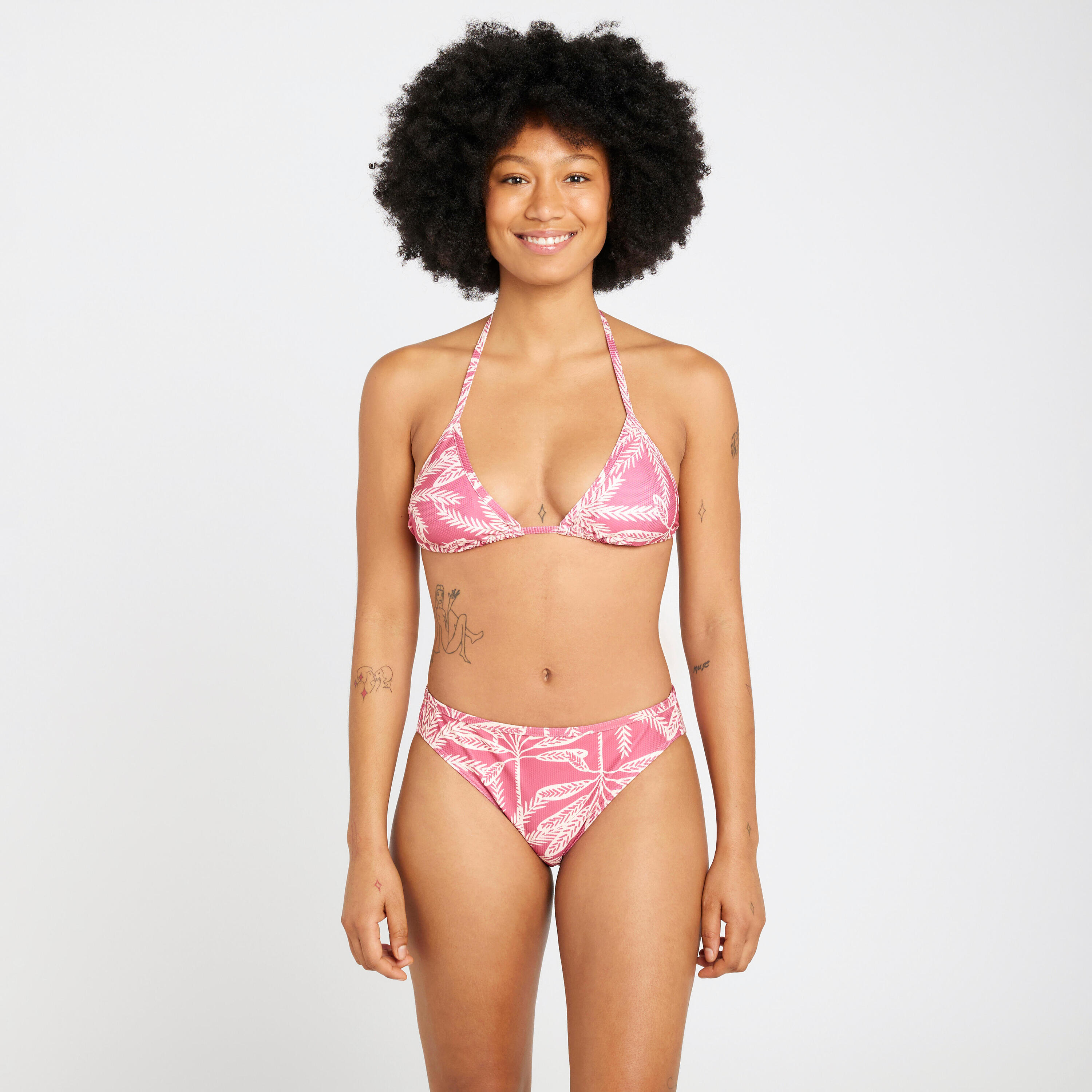Costume triangolo donna PALMER rosa 4/4