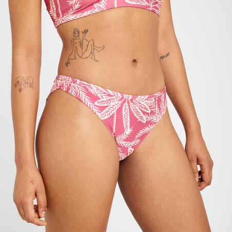 Women's textured tanga swimsuit bottoms - Lulu palmer pink
