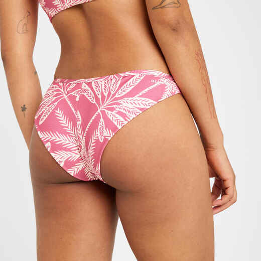 
      Bikini-Hose Tanga Damen texturiert Lulu Palmer rosa
  