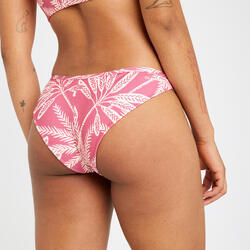 Bikinibroekje met textuur voor surfen dames tanga Lulu palmer roze
