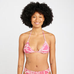 Haut de maillot triangle texturé surf Femme - Mae violet