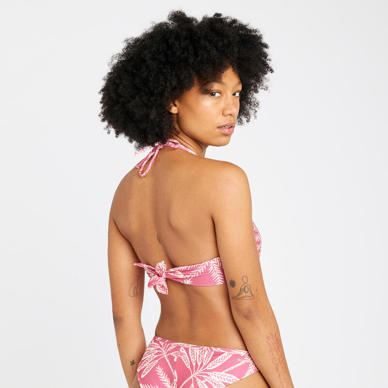 Top Bikini Bandeau Laura Palmer Mujer Rosa Texturizado