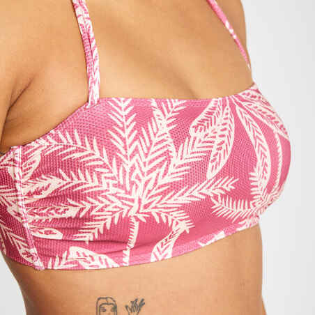 Women's textured bandeau swimsuit top - Laura palmer pink