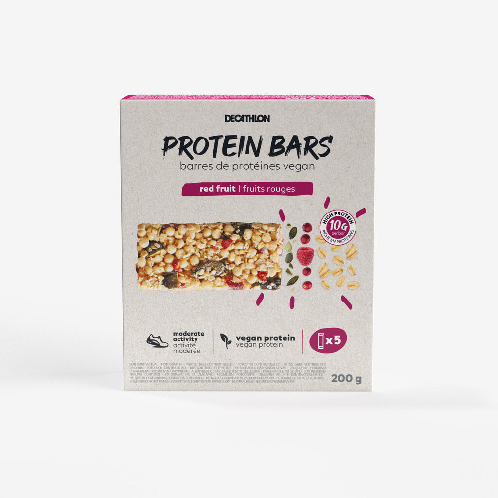 VEGAN RED BERRIES PROTEIN SPORTS RECOVERY BAR 5X40G