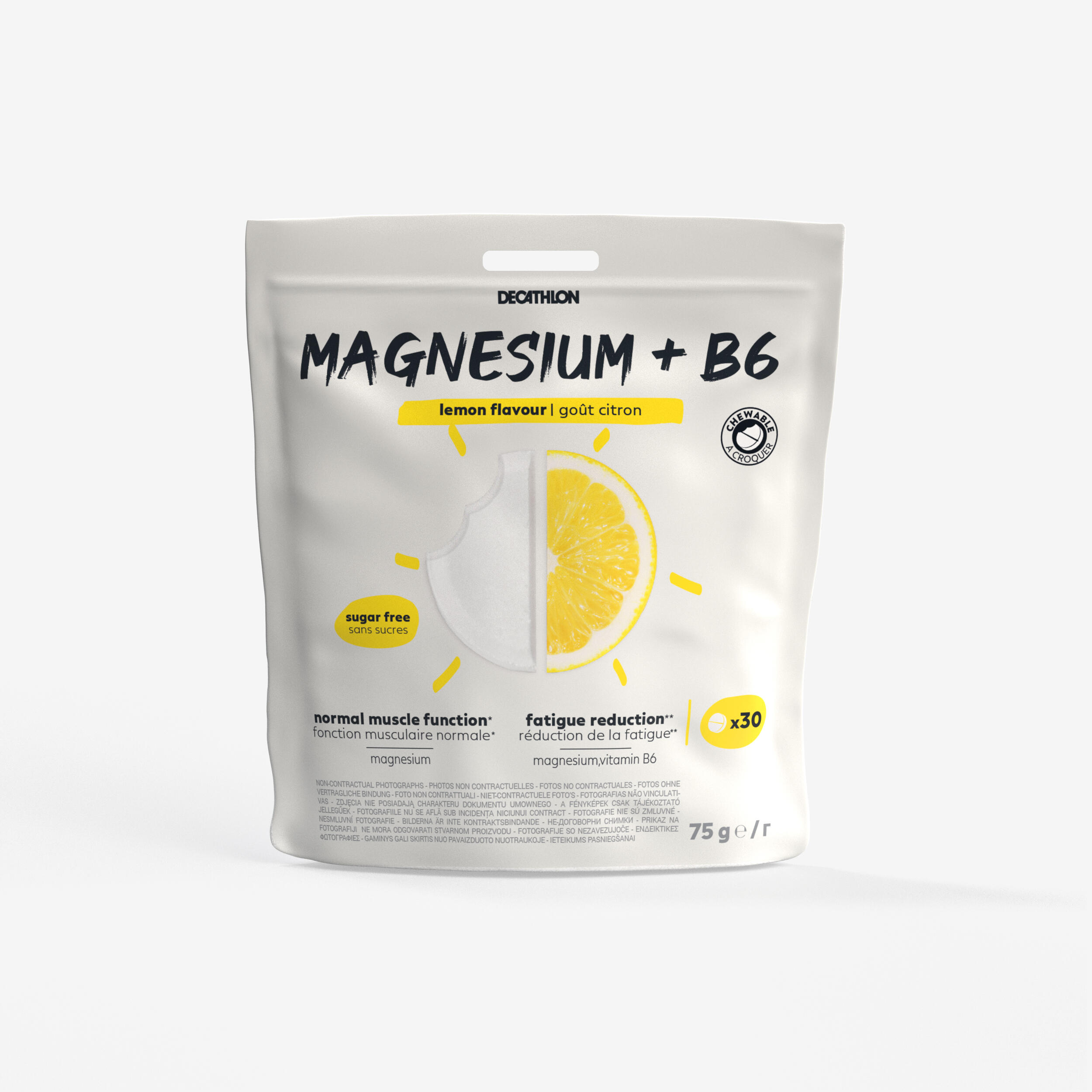 Magnésio com aroma natural de limão 30 comprimidos