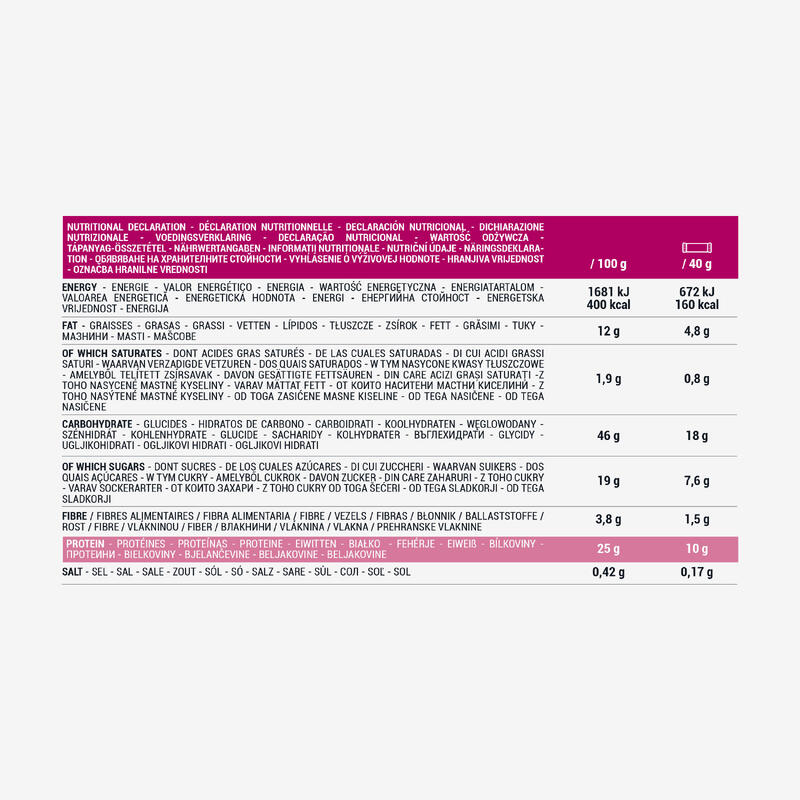 EIWITREPEN VOOR RECUPERATIE NA SPORT VEGAN RODE VRUCHTEN 5X 40 G