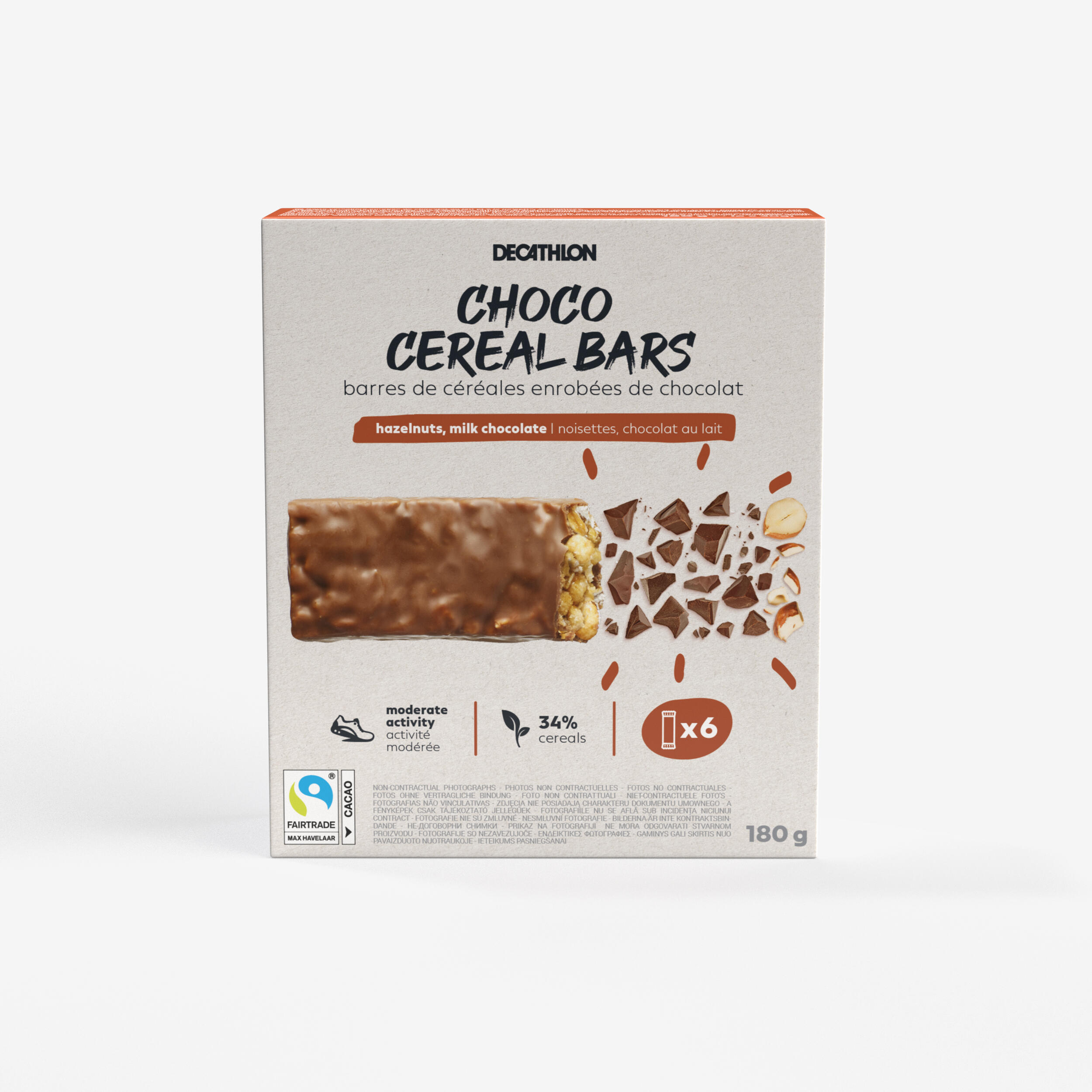 DECATHLON Coated Cereal Bar X6 - hazelnuts