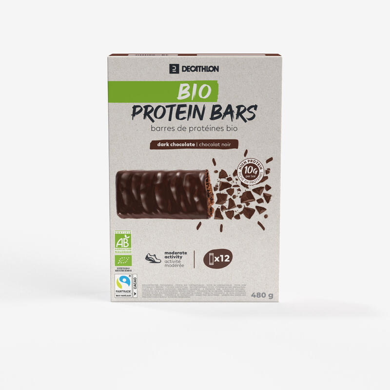 Baton proteinowy Decathlon Bio czekoladowy x 12