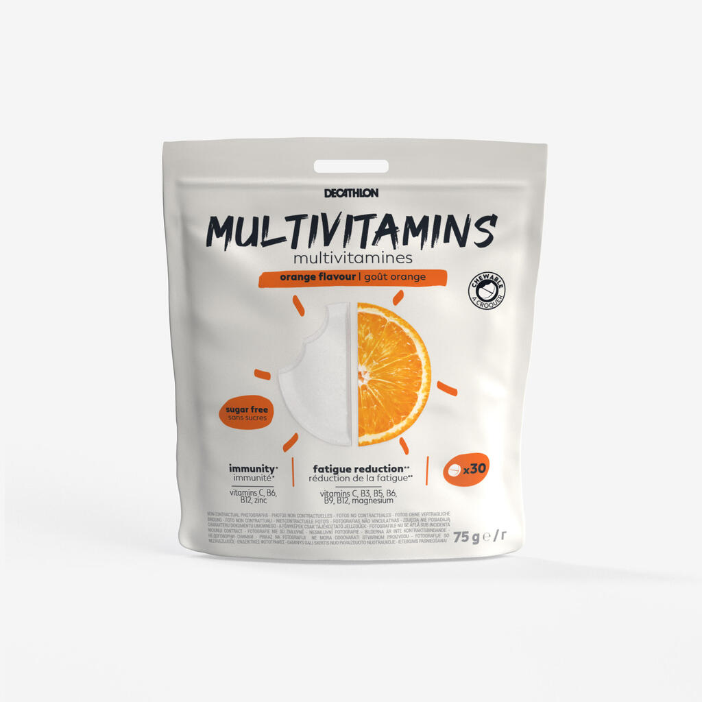 Multivitamine natürliches Orangenaroma zuckerfrei 30 Tabletten 