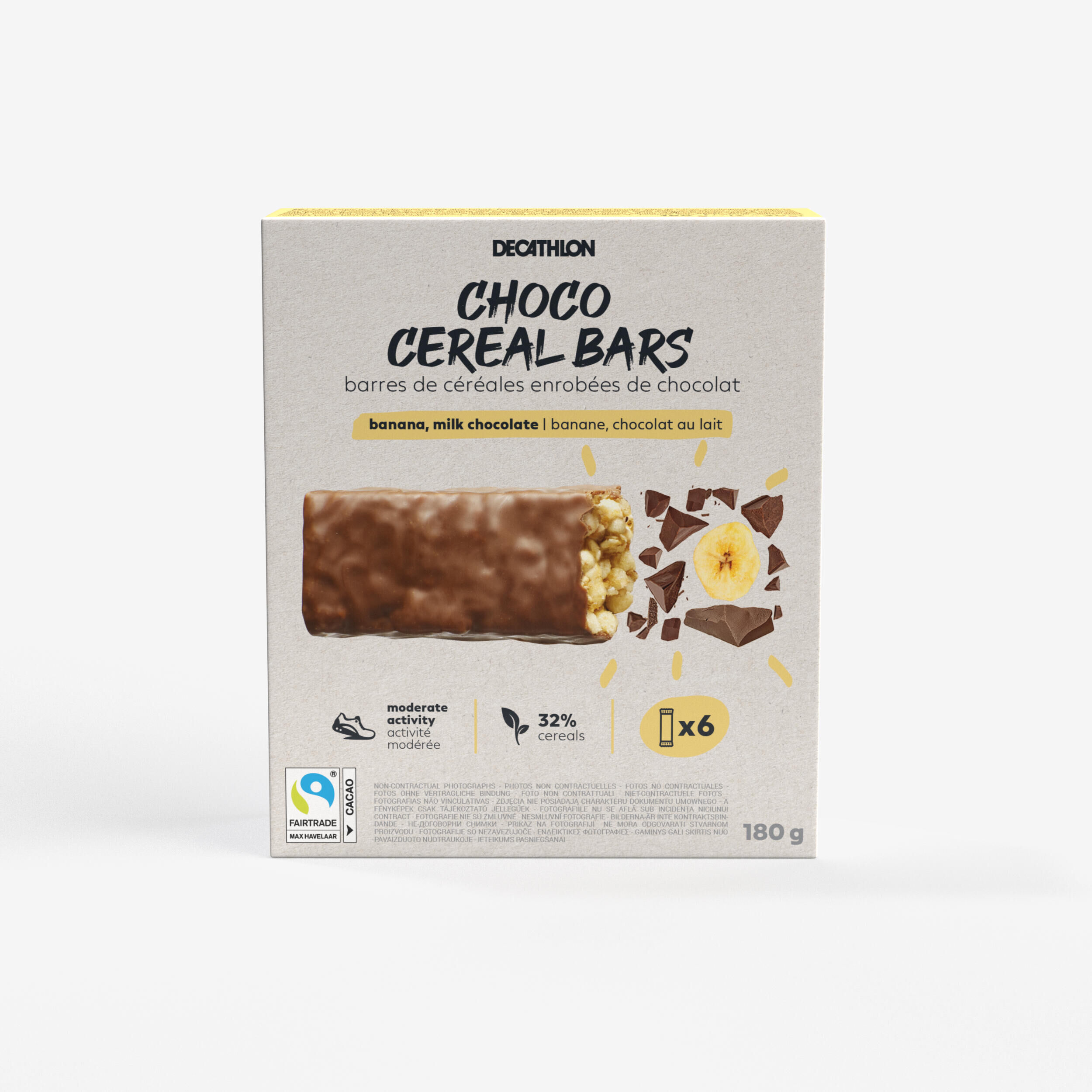 DECATHLON COATED CEREAL BAR X6 - CHOCOLATE BANANA