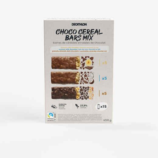 
      CHOCOLATE-COATED CEREAL MIX BARS x15
  