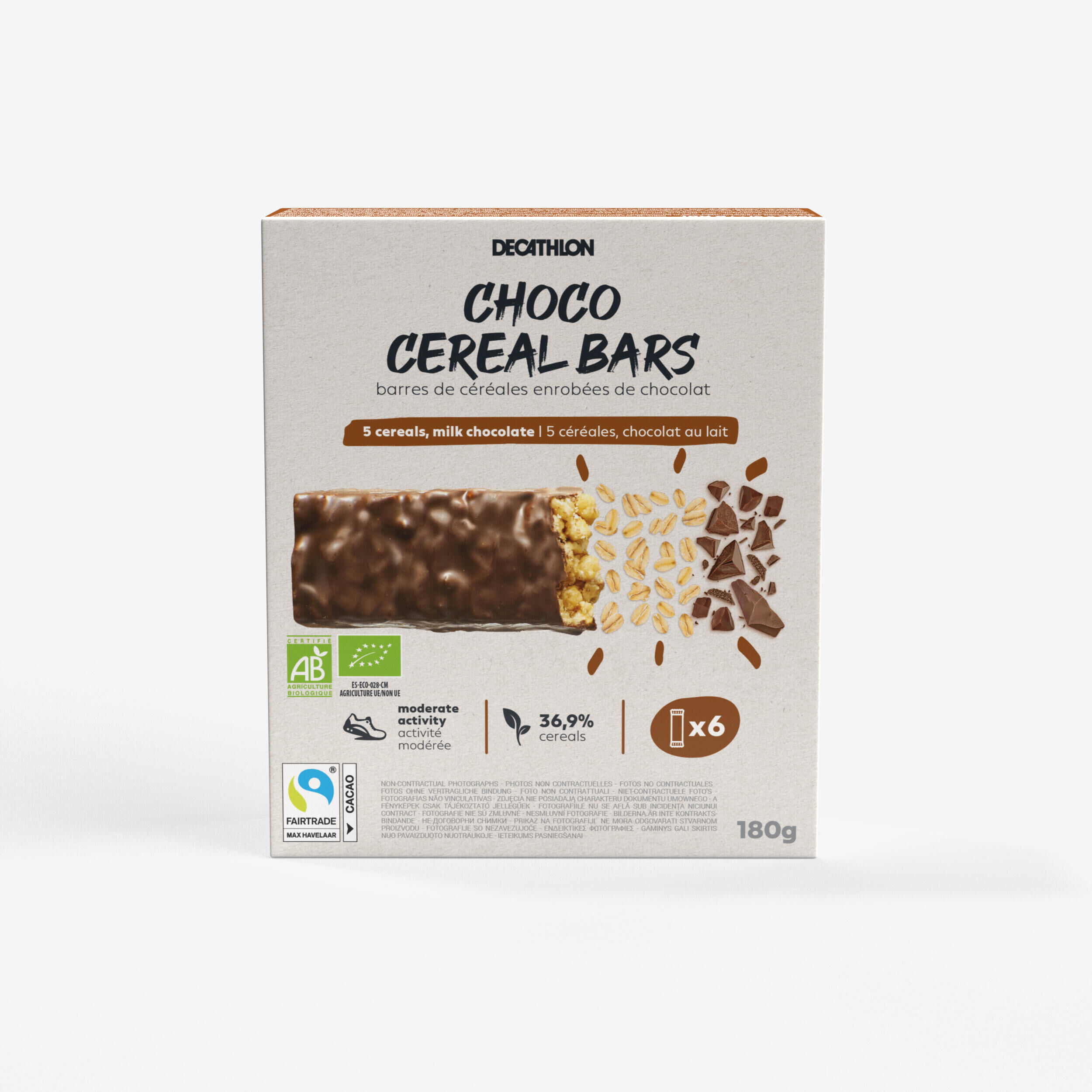 DECATHLON Chocolate Coated Cereal Bar  x6