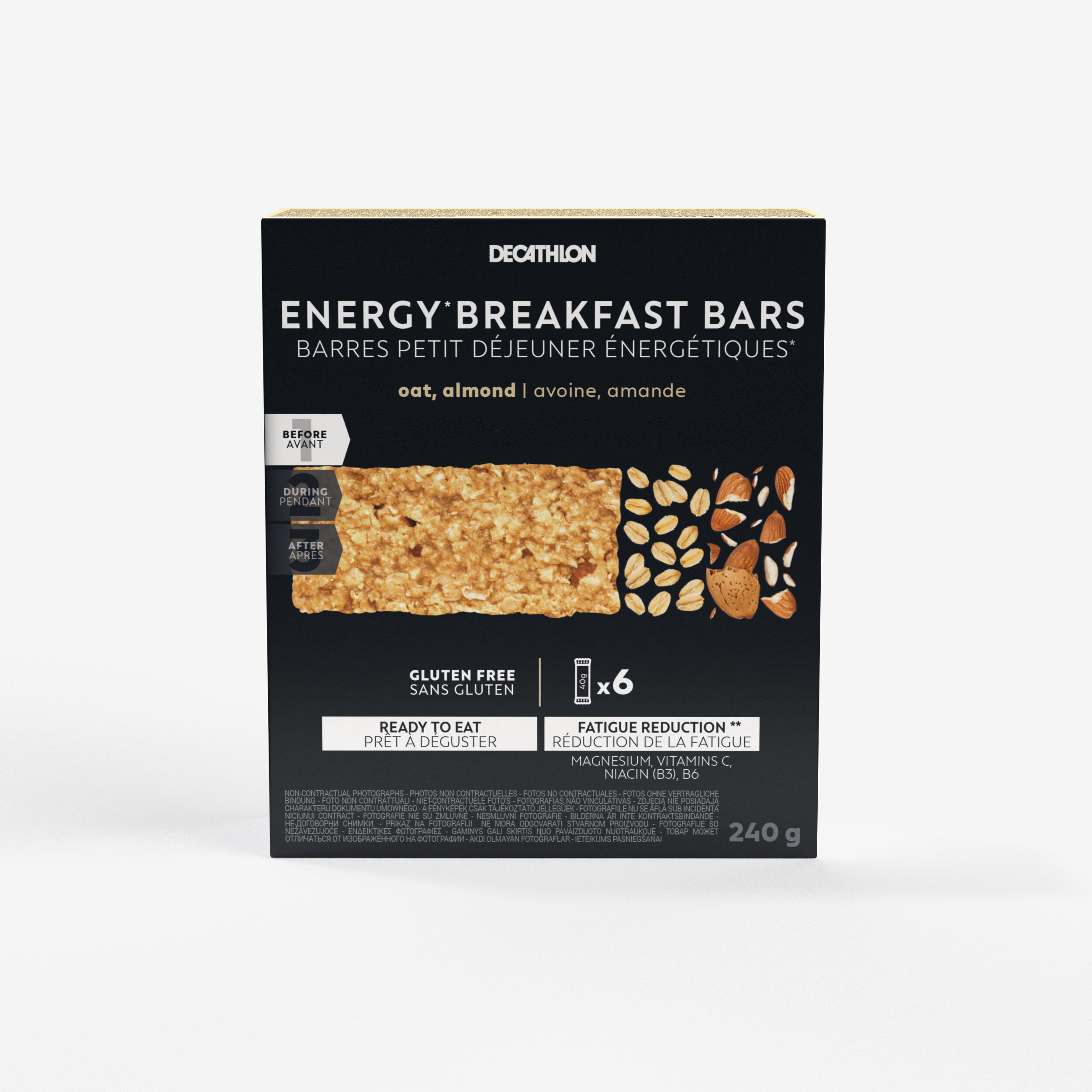 DECATHLON Gluten-Free Breakfast Bar x6 Almond