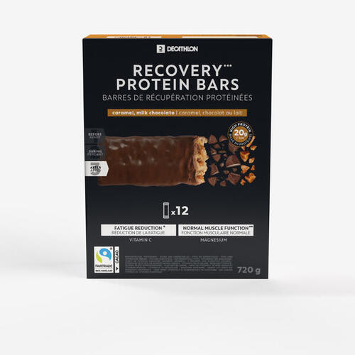 Barre protéinée de récupération chocolat au lait caramel, x12