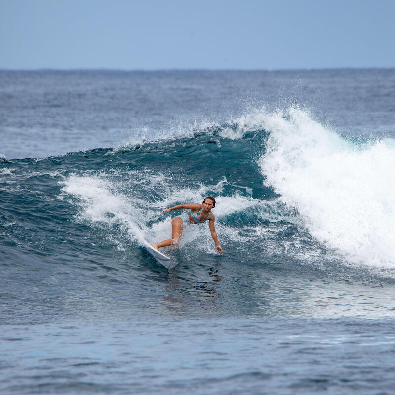 Braguita Bikini Surf Rosa Leoplant Mujer Turquesa Talle Alto
