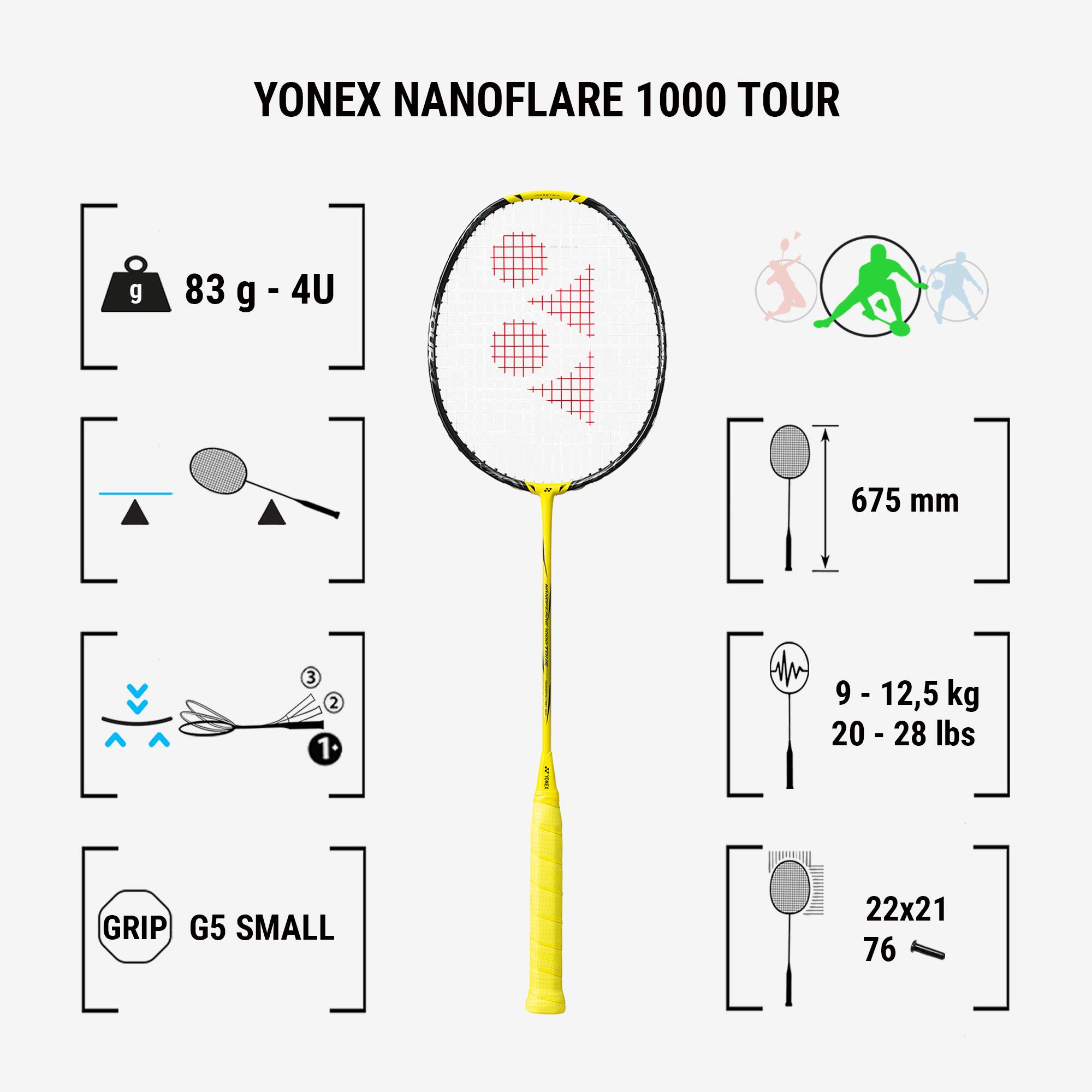 YONEX Bedmintonová raketa Nanoflare 1000 Tour žltá bez · záber 3