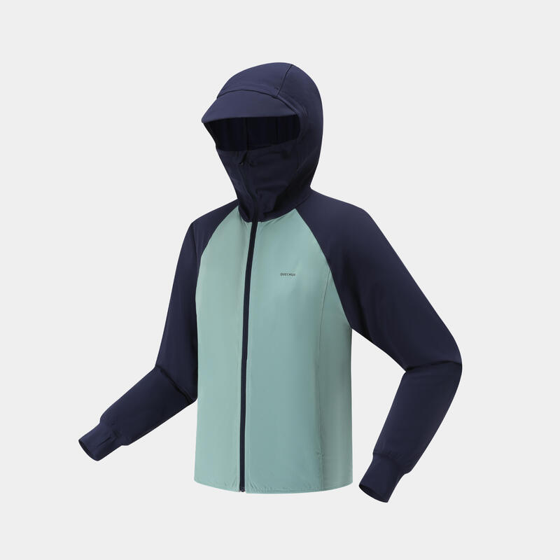 Junior hiking MH 500 knit ANTI UV jacket Navy